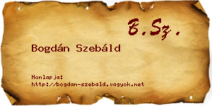 Bogdán Szebáld névjegykártya